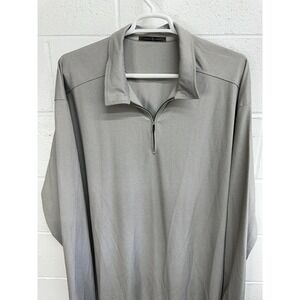 Tiger Woods Collection Polo Sweatshirt Beige 1/4 Zip Pullover Golf Men's 4XLT